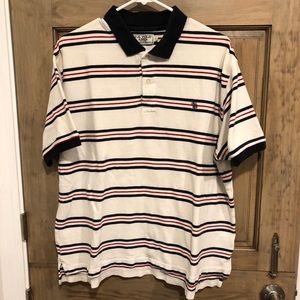 U.S. Polo Assn. Polo Shirt Size L Red/White/Blue